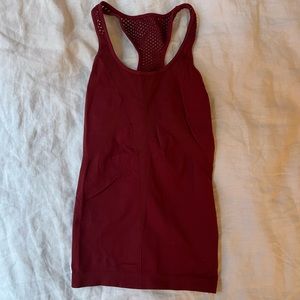 Alala maroon racer back work out top